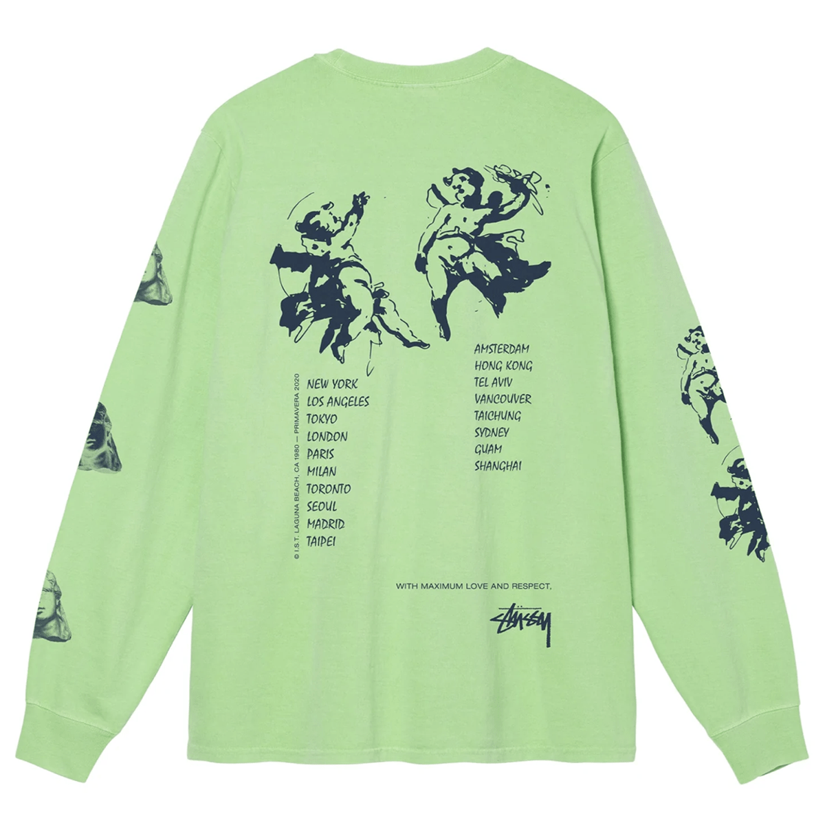 Stüssy T-Shirts ANGELS PIG. DYED LS TEE