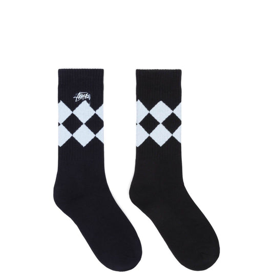 Stüssy Socks BLACK / 8-13 ARGYLE JACQUARD CREW SOCKS
