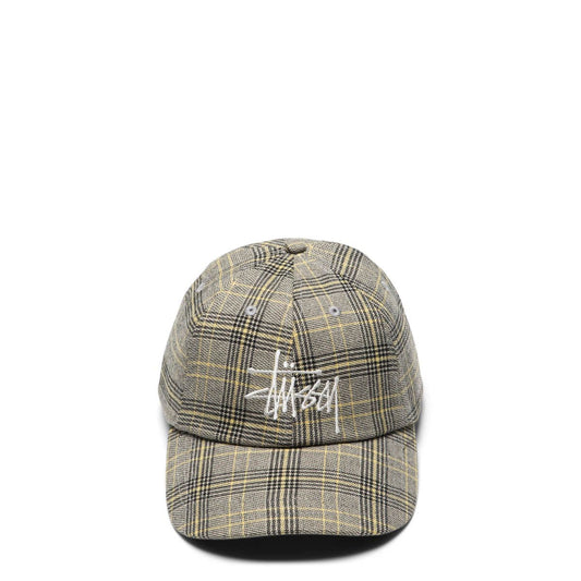 Stüssy Headwear OFF WHITE / O/S BIG LOGO PLAID LOW PRO CAP