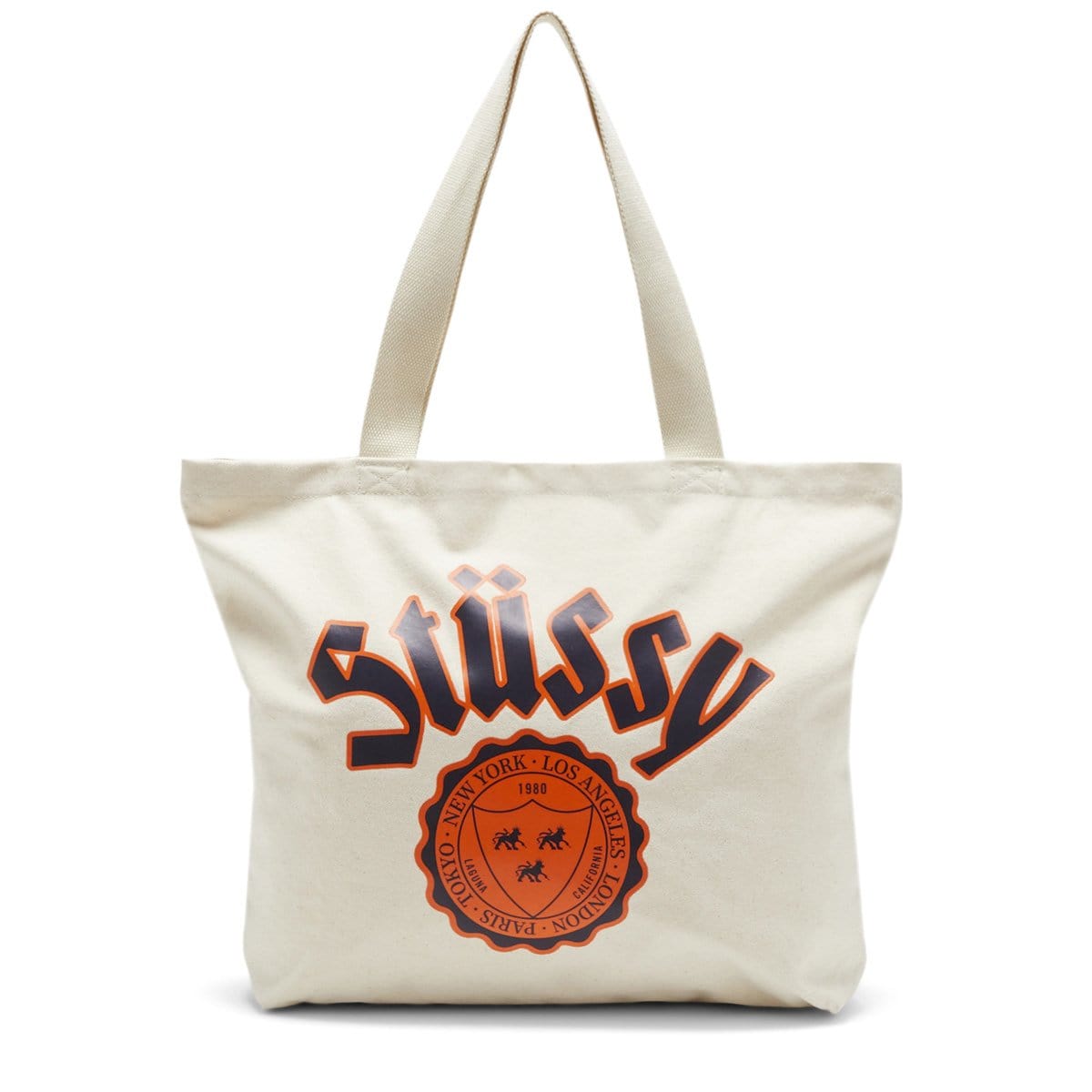 Stüssy Bags & Accessories NATURAL / OS CITY SEAL CANVAS TOTE BAG