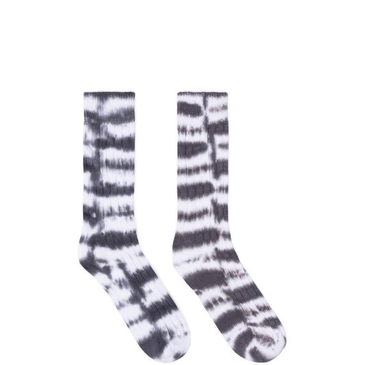 Stüssy Socks BLACK / 8-13 DYED STRIPE RIBBED CREW SOCKS