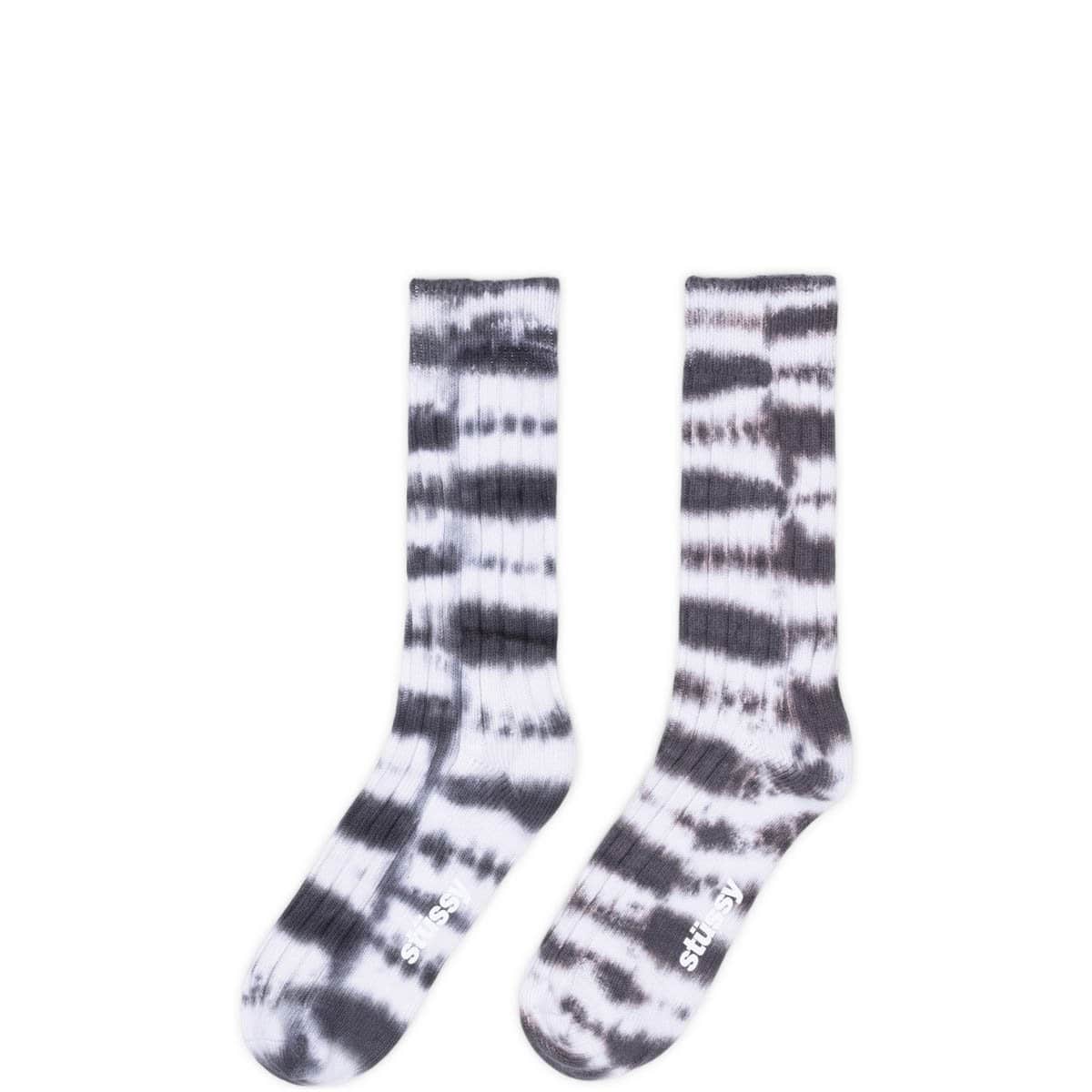 Stüssy Socks BLACK / 8-13 DYED STRIPE RIBBED CREW SOCKS