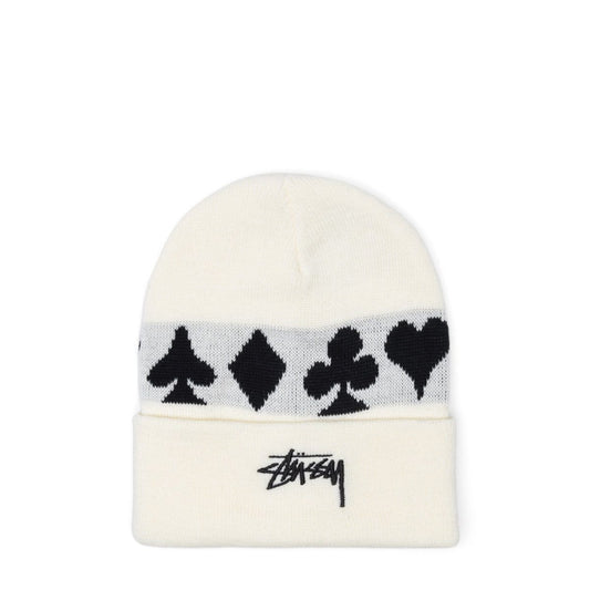 Stüssy Headwear WHITE / O/S FULL SUIT JACQUARD CUFF BEANIE