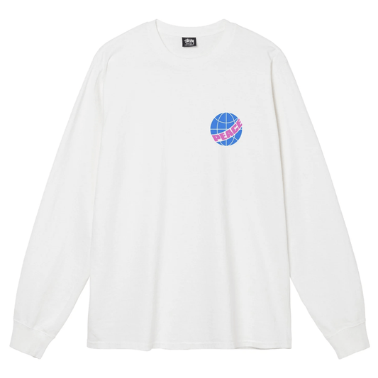 Stüssy T-Shirts GLOBAL PEACE PIG. DYED LS TEE