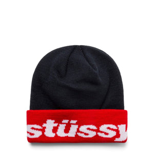 HELVETICA JACQUARD BEANIE BLACK | GmarShops