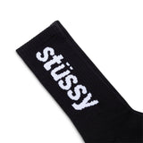 Stüssy Socks BLACK / 8-13 HELVETICA JACQUARD CREW SOCKS