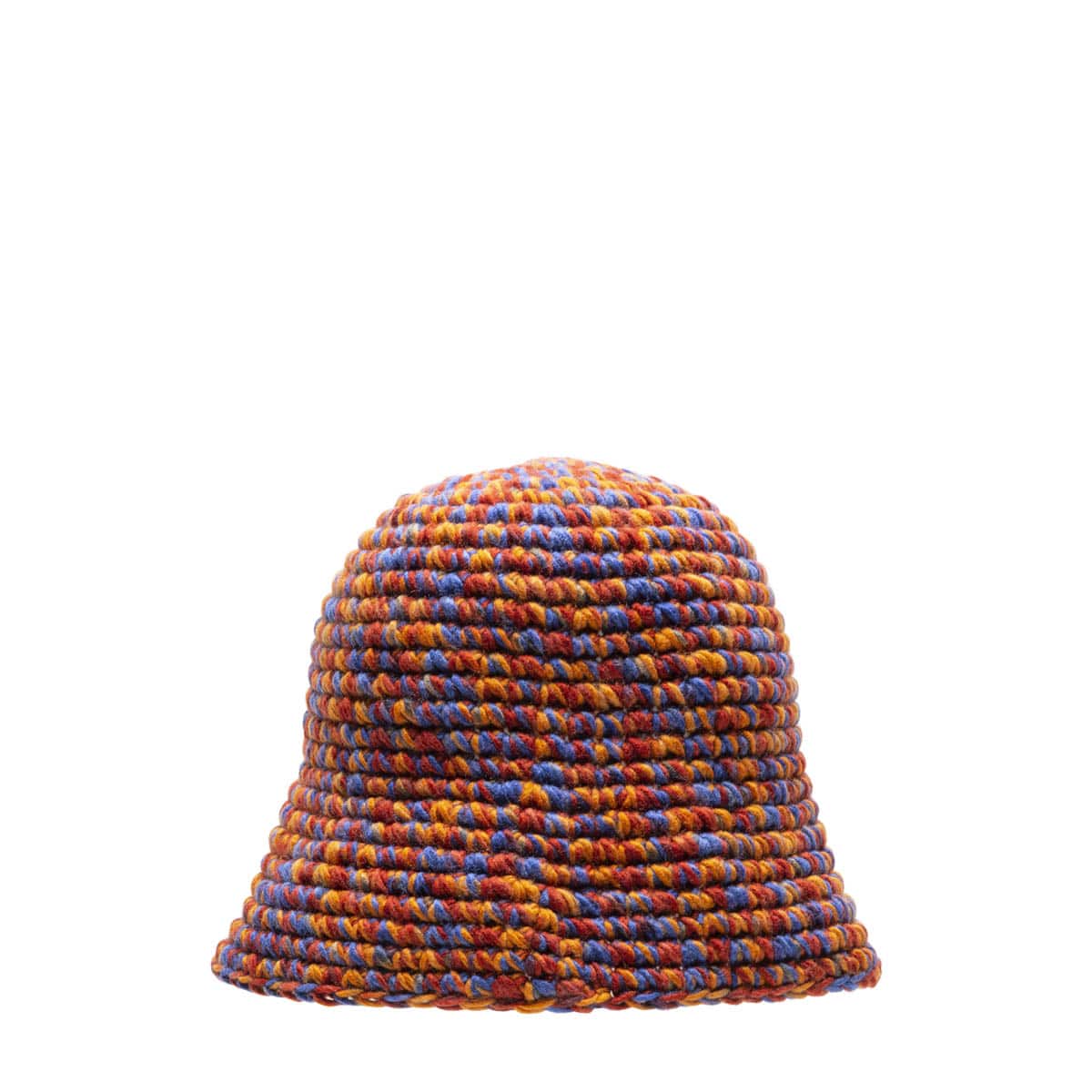 MELANGE YARN KNIT BUCKET HAT ORANGE | Bodega