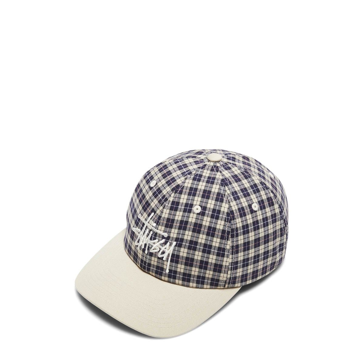 Stüssy Headwear OFF WHITE / OS PLAID 2-TONE LOW PRO CAP