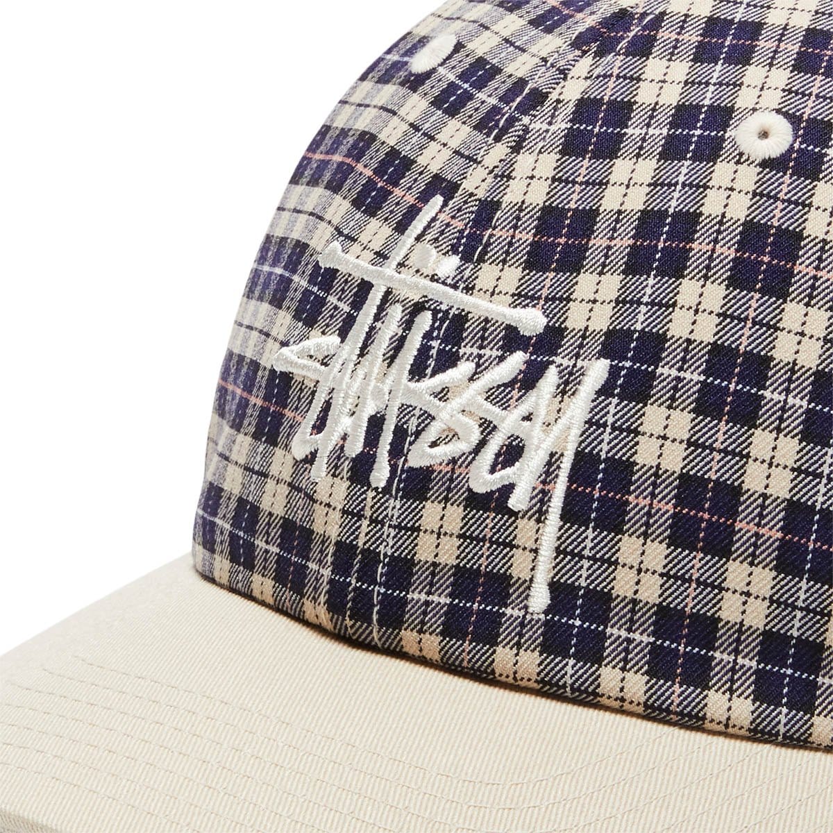 Stüssy Headwear OFF WHITE / OS PLAID 2-TONE LOW PRO CAP