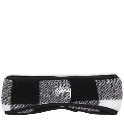 Stüssy Headwear BLACK / O/S PLAID POLAR FLEECE HEADBAND