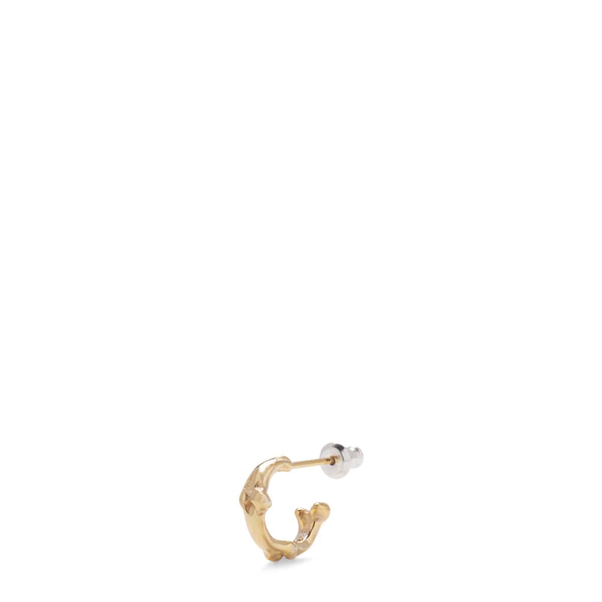 BONE SHAPED EARRINGS GOLD | Bodega