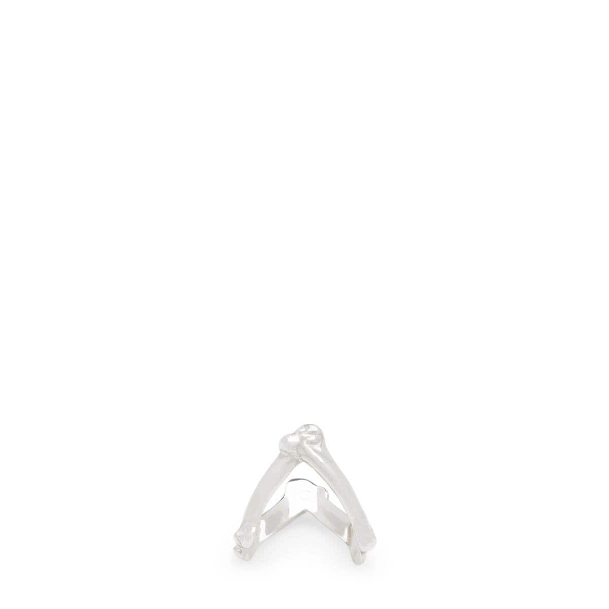 BONE SHAPED VICTORY RING Silver