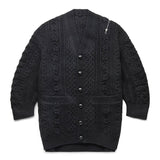 TAKAHIROMIYASHITA The Soloist. Knitwear DOUBLE ZIP ARAN PATTERN CARDIGAN