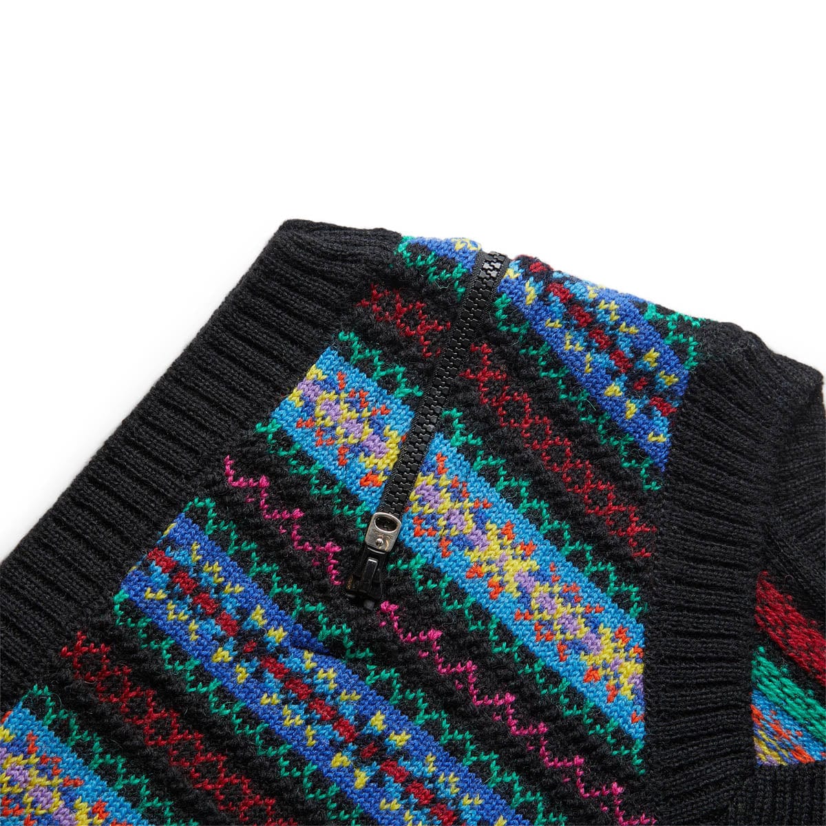 TAKAHIROMIYASHITA The Soloist. Knitwear MULTI / O/S REVERSED DOUBLE ZIP FAIR ISLE PATTERN VEST