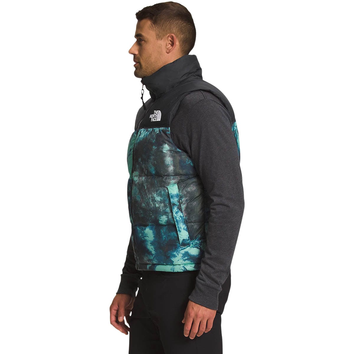 The North Face PRINTED 1996 RETRO NUPTSE VEST WASABI ICE DYE PRINT