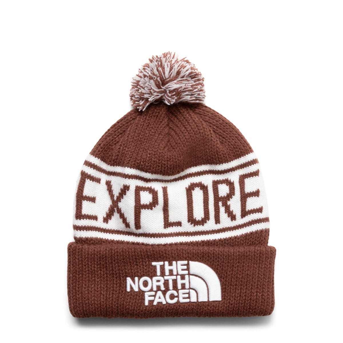 The North Face Headwear DARK OAK / O/S RETRO TNF POM BEANIE