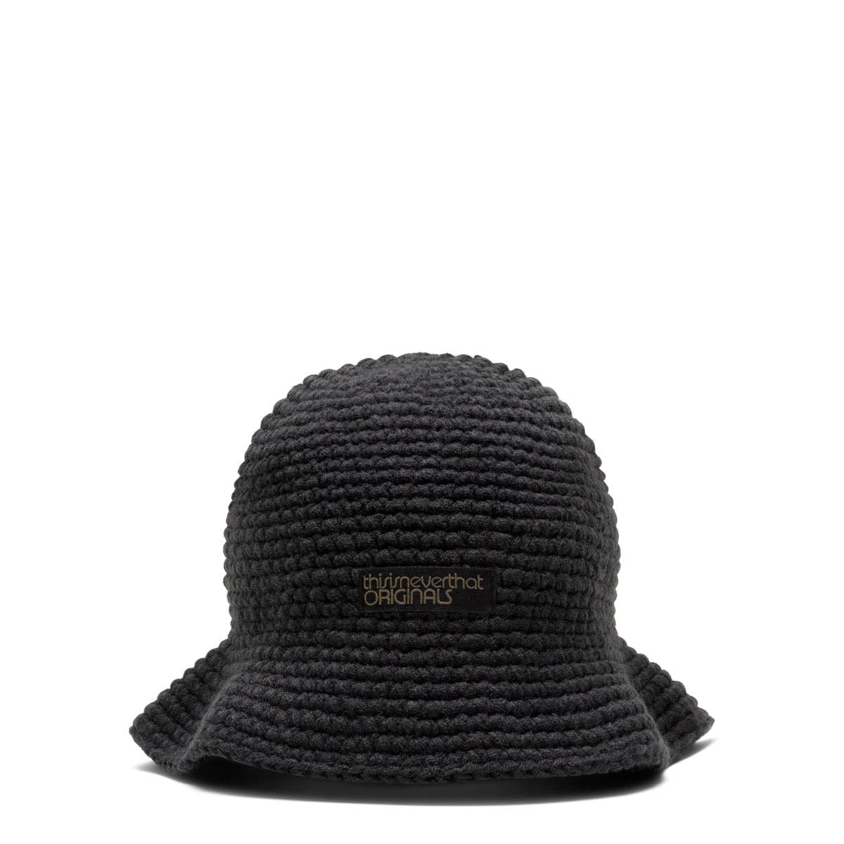 thisisneverthat Headwear BLACK / O/S KNITTED BUCKET HAT