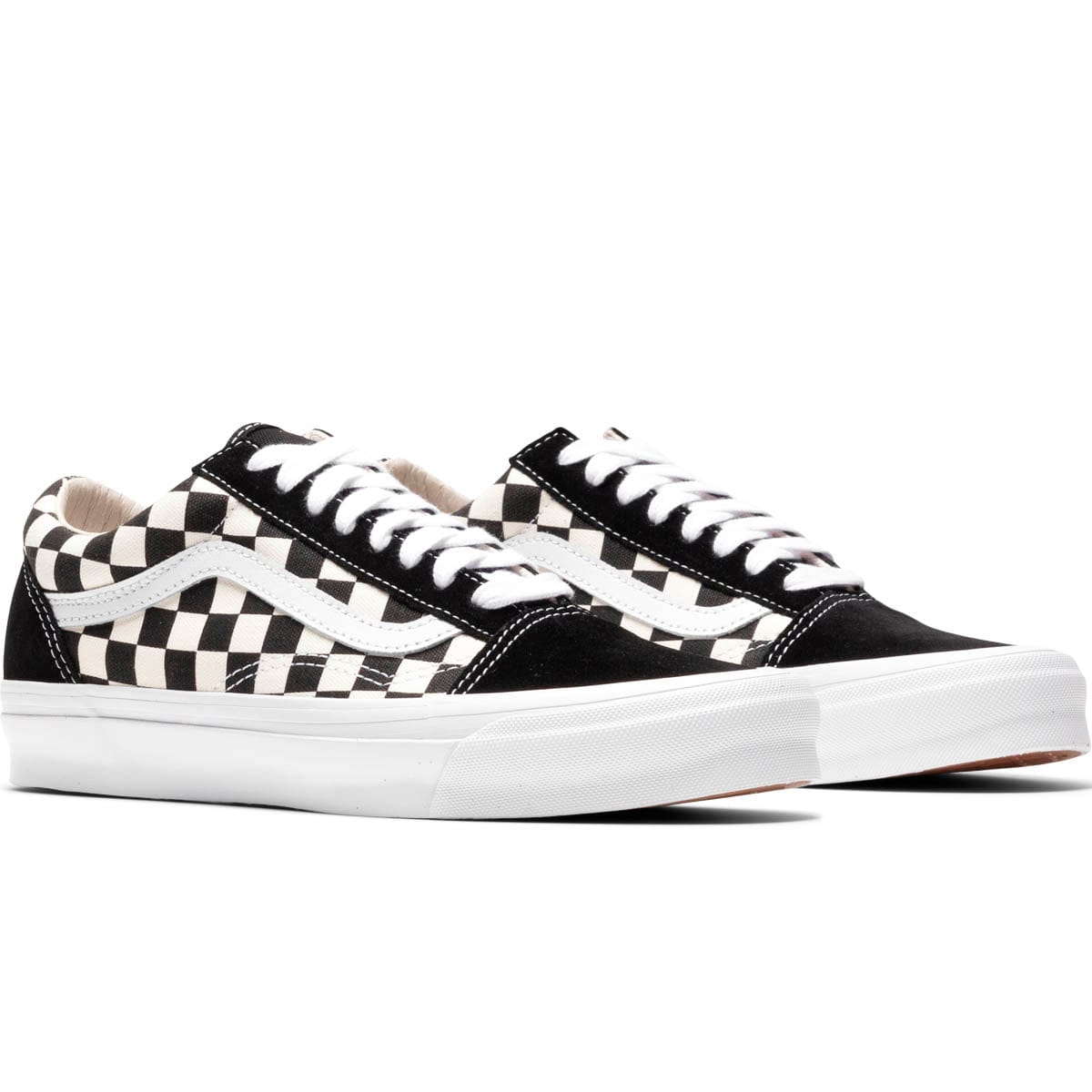Vans Old Skool Checkerboard Sneakers in Black and White