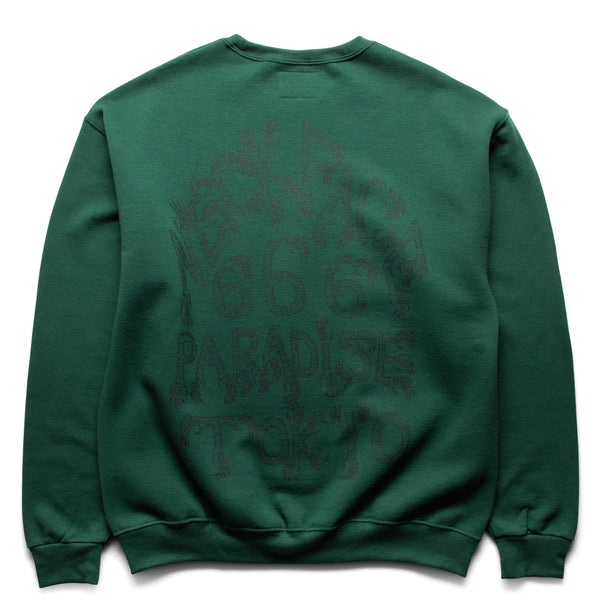 NECK FACE / CREW NECK SWEAT SHIRT Green – Bodega