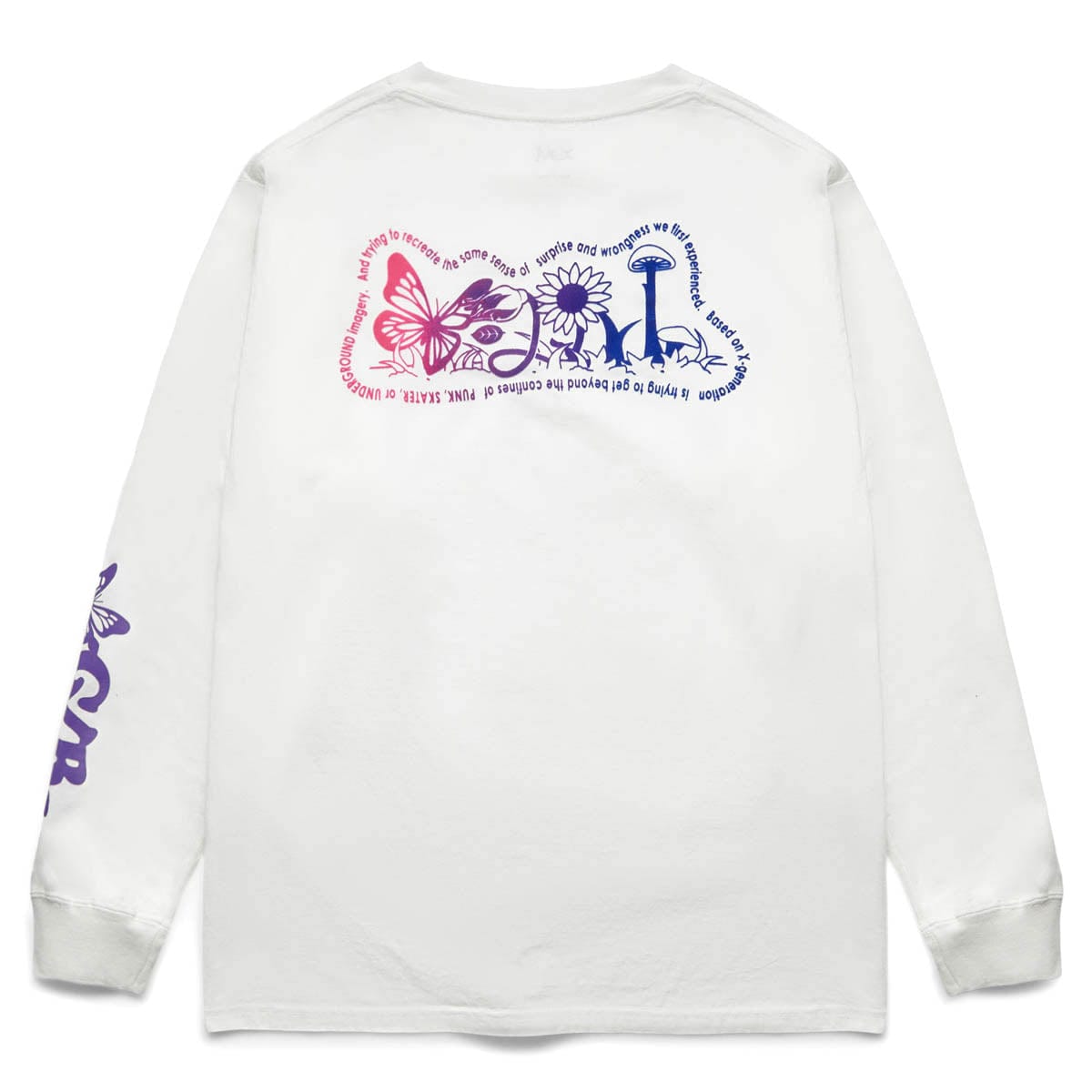 X-Girl Womens FLOWERS LOGO L/S TEE