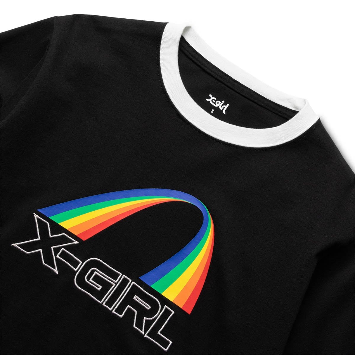 X-Girl T-Shirts RAINBOW RINGER L/S TEE