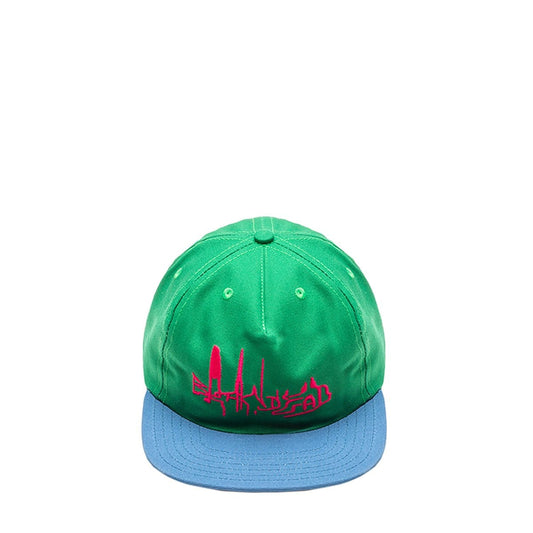 Brain Dead Headwear GREEN / O/S DISTORTED TEXT FIVE PANEL STRAPBACK