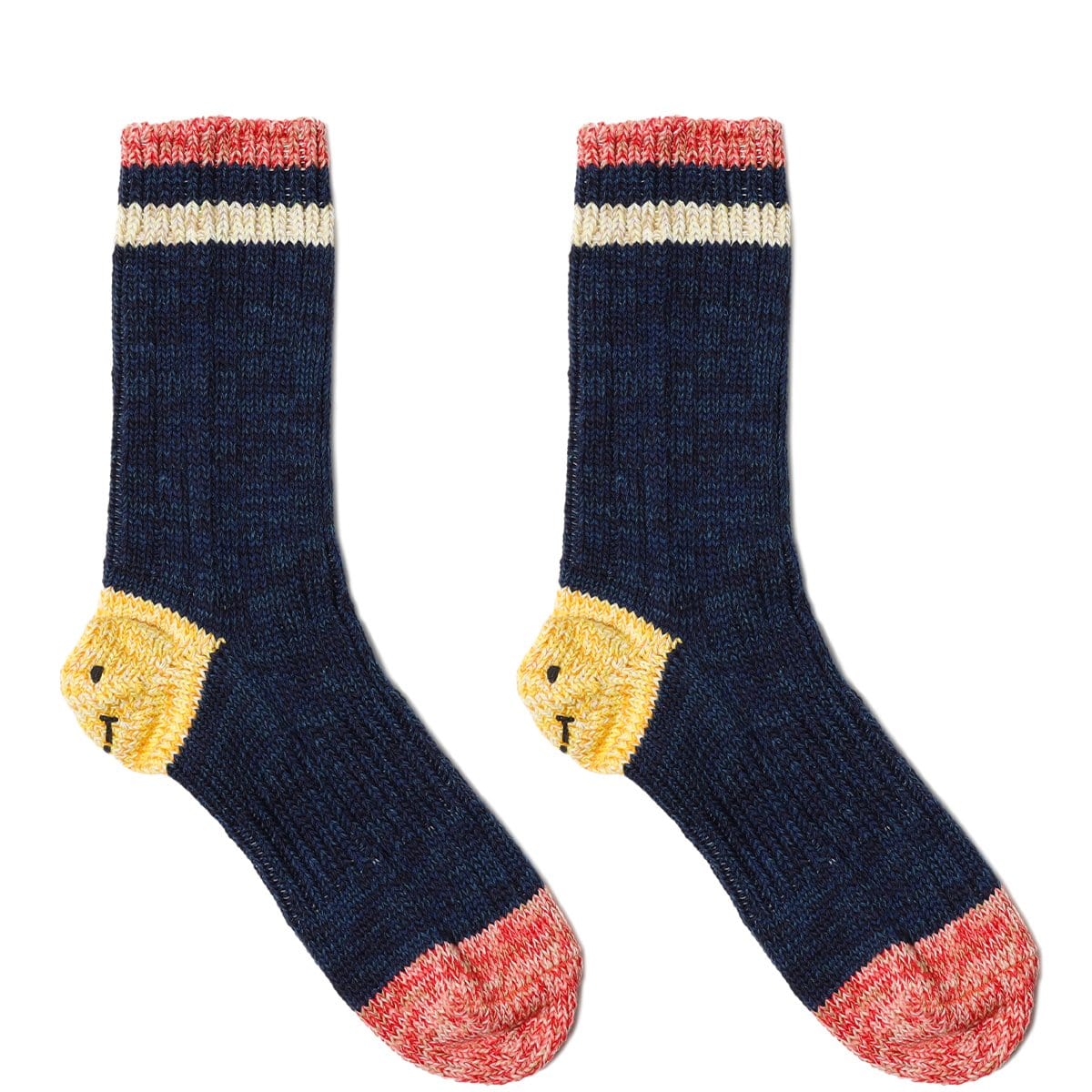 Kapital Bags & Accessories NAVY / O/S 64 YARDS IVY SMILIE HEEL HOLD SOCKS