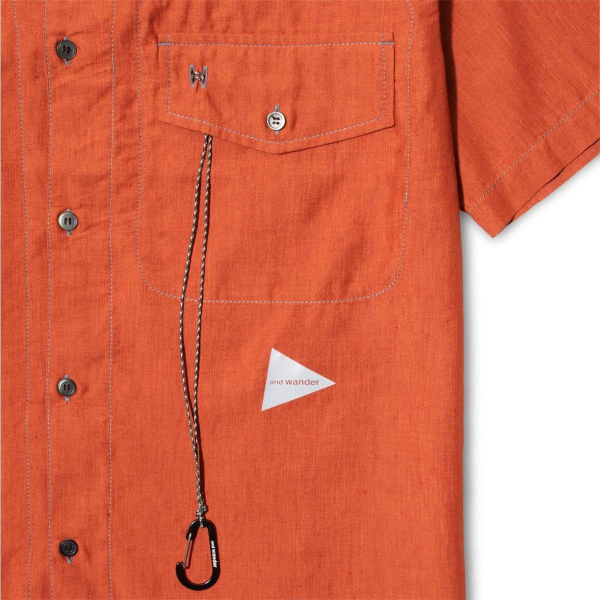and wander Shirts DRY LINEN OPEN COLLAR SHIRT