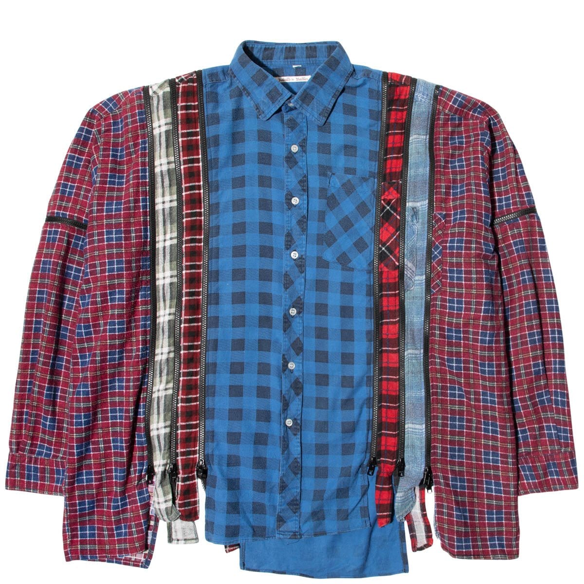 Needles Shirts ASSORTED / O/S 7 CUTS ZIPPED WIDE FLANNEL SHIRT SS21 28