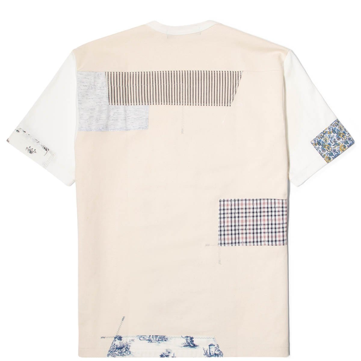 MULTI FABRIC MIX TEE White/Mix