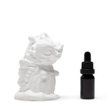 A BETTER FEELING Home WHITE / O/S CERAMIC DRAGON OIL DIFFUSER + GINKGO