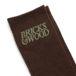 Load image into Gallery viewer, Bricks &amp; Wood Socks CHOCOLATE / O/S LOGO SOCKS

