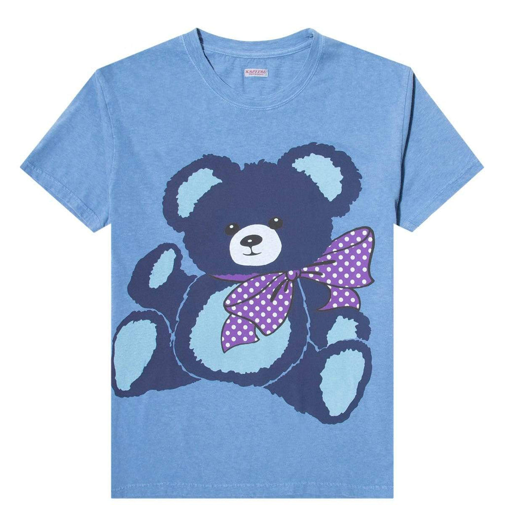 Kapital T-Shirts 18.5/-JERSEY IDG DYE CREW T (BLUE BEAR)