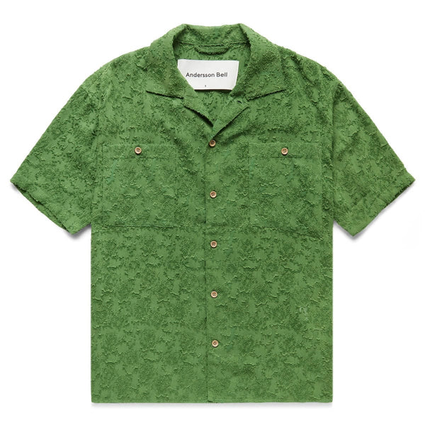 GmarShops | BALI SHEER OPEN COLLAR SHIRT GREEN | Jordan Essential