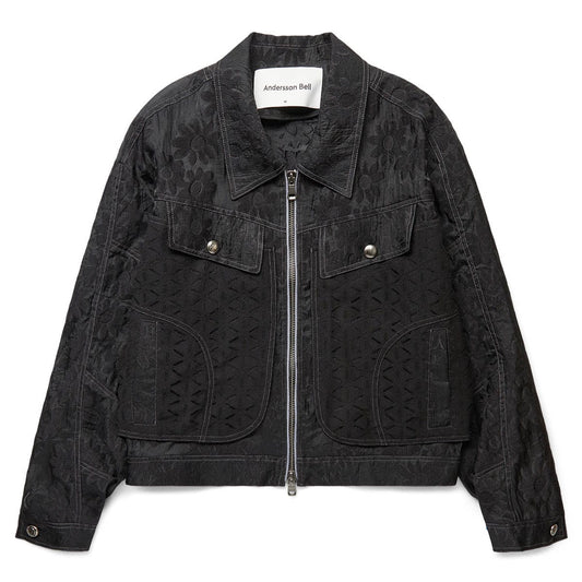 Andersson Bell Outerwear FLOWER SHEER ZIP-UP JACKET