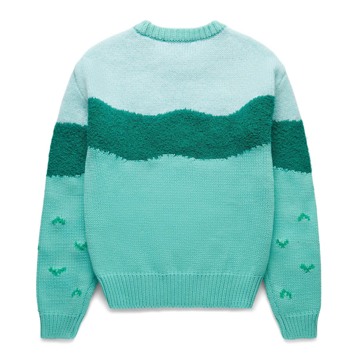 Ada Floral Intarsia Knitted Sweater - Minty Green