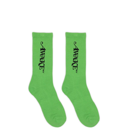 Awake NY Socks NEON GREEN / O/S CLASSIC LOGO SOCKS