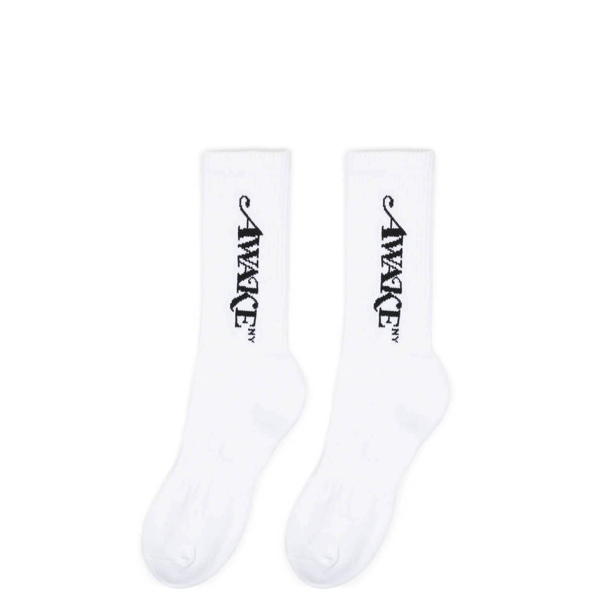Awake NY Socks WHITE / O/S CLASSIC LOGO SOCKS