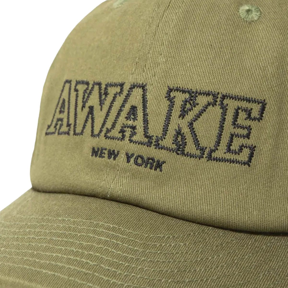 Awake NY Headwear OLIVE / O/S MILITARY LOGO 6-PANEL HAT