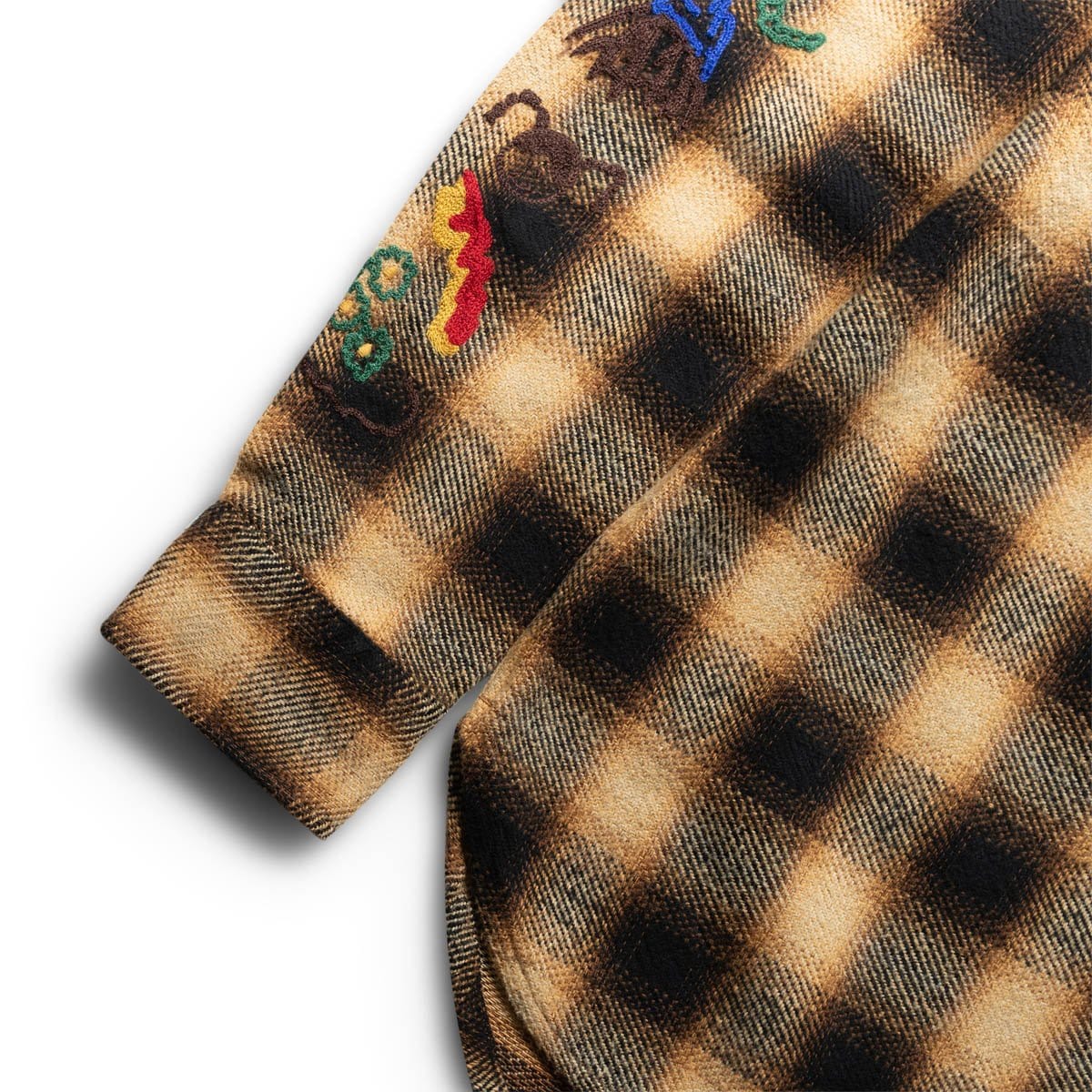 Awake NY Shirts OMBRE PLAID CAMP FLANNEL SHIRT