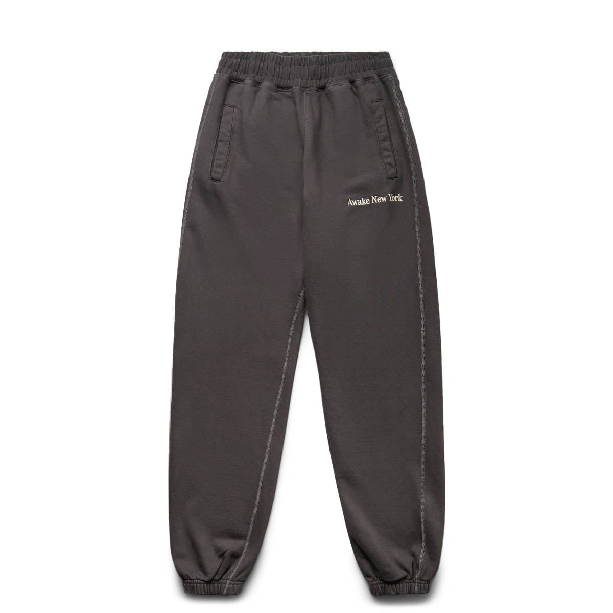 Awake NY Bottoms PIGMENT DYED EMBROIDERED SWEATPANTS
