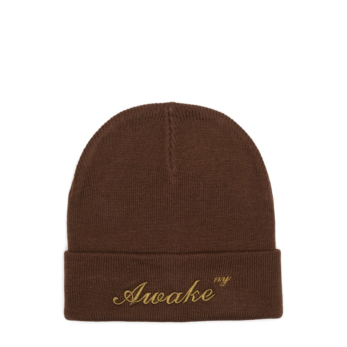 Awake NY Headwear BROWN / O/S SCRIPT LOGO BEANIE