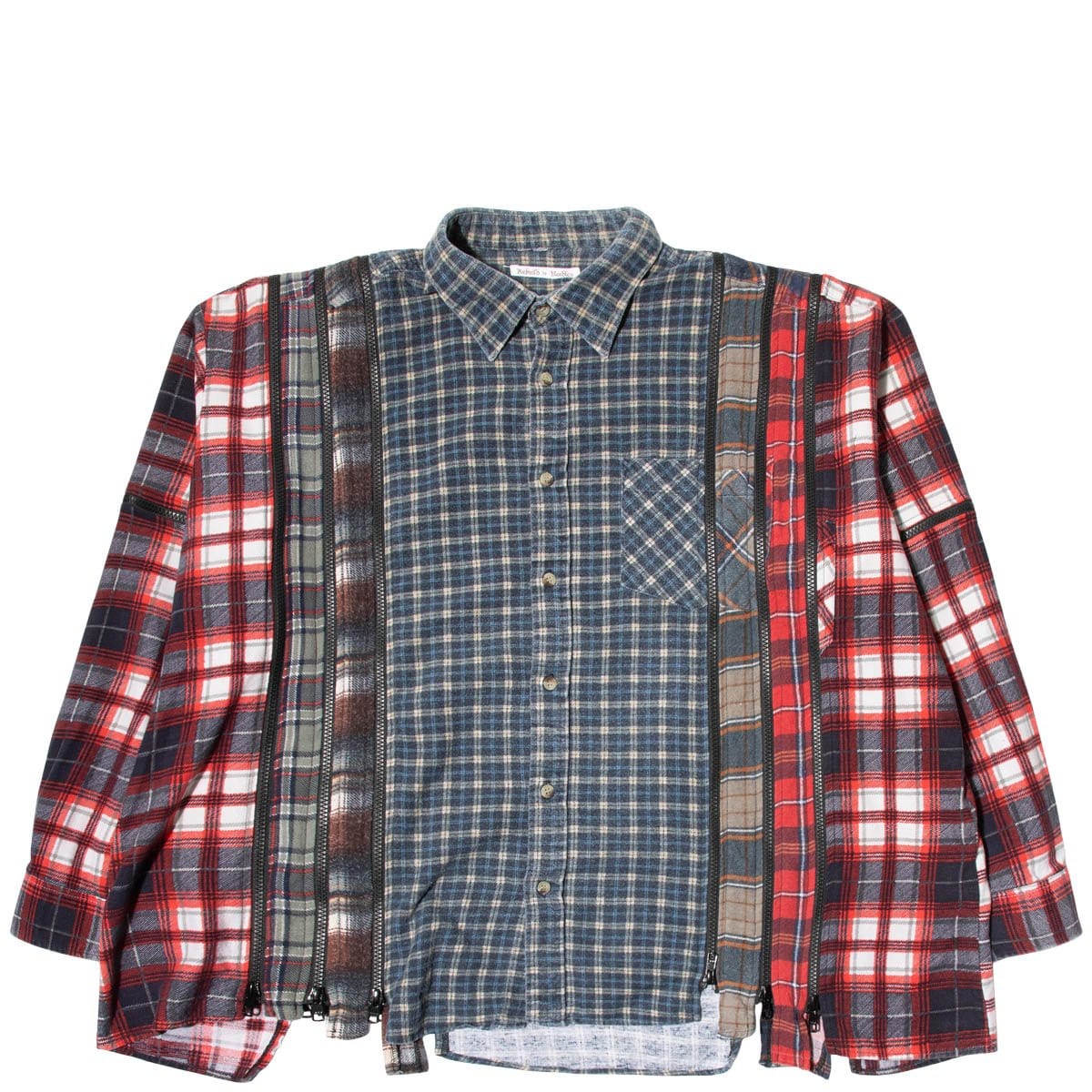 Needles Shirts ASSORTED / O/S 7 CUTS ZIPPED WIDE FLANNEL SHIRT SS21 13