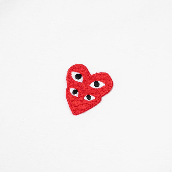 Comme des Garcons Play T-Shirt with Heart Print and Embroidery