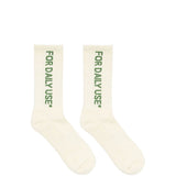 Bricks & Wood Bags & Accessories CREME/GREEN / O/S FOR DAILY USE SOCKS