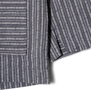 COTTON/LINEN DOBBY STRIPE SHIRT Navy – Bodega