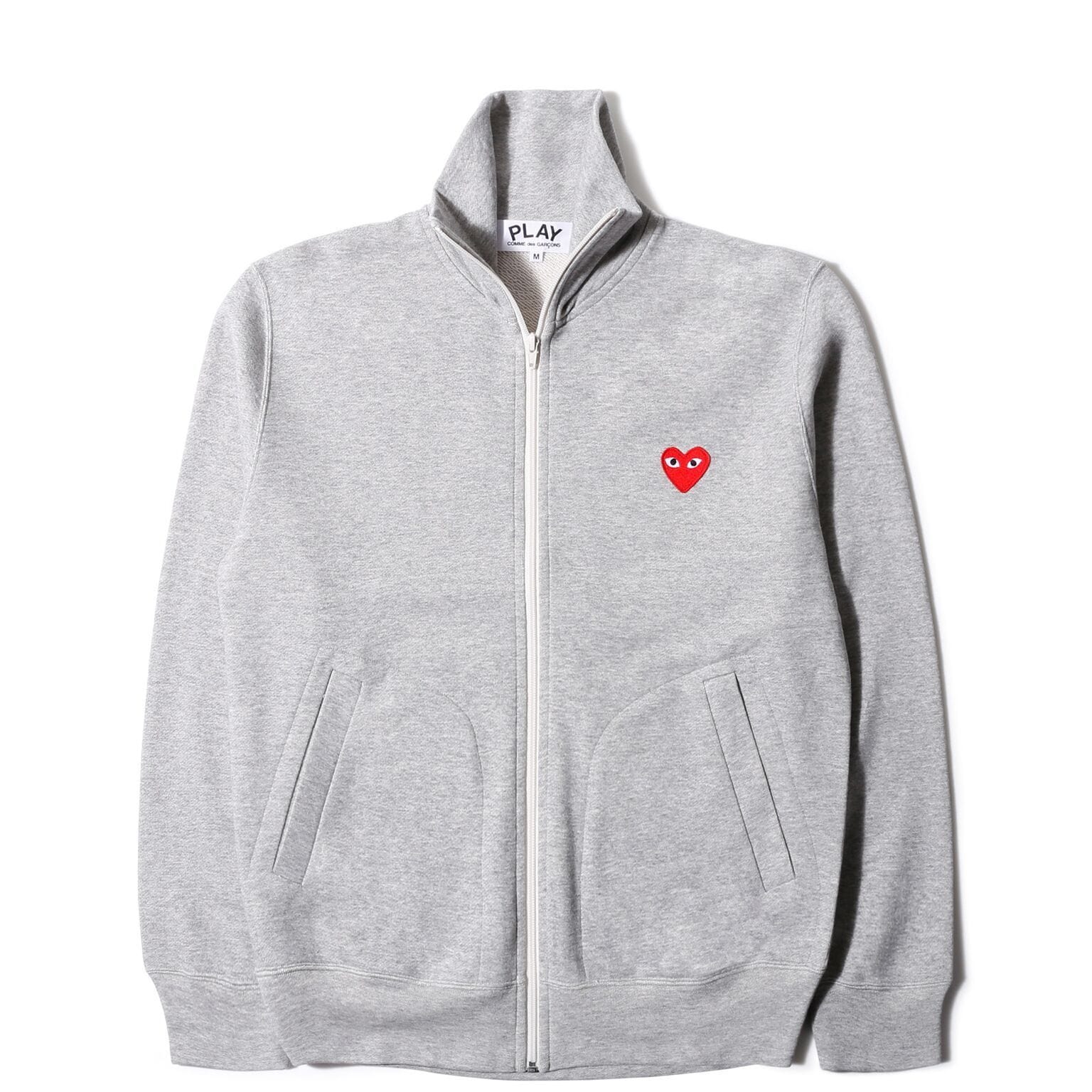 Comme des Garcons Play Multi Heart Logo Hoodie Grey