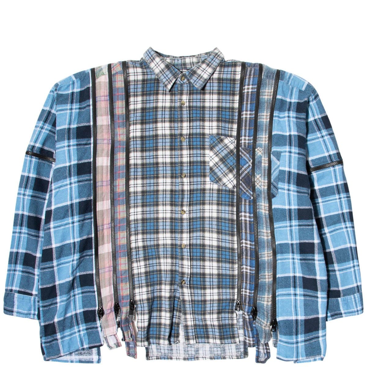 Needles Shirts ASSORTED / O/S 7 CUTS ZIPPED WIDE FLANNEL SHIRT SS21 10