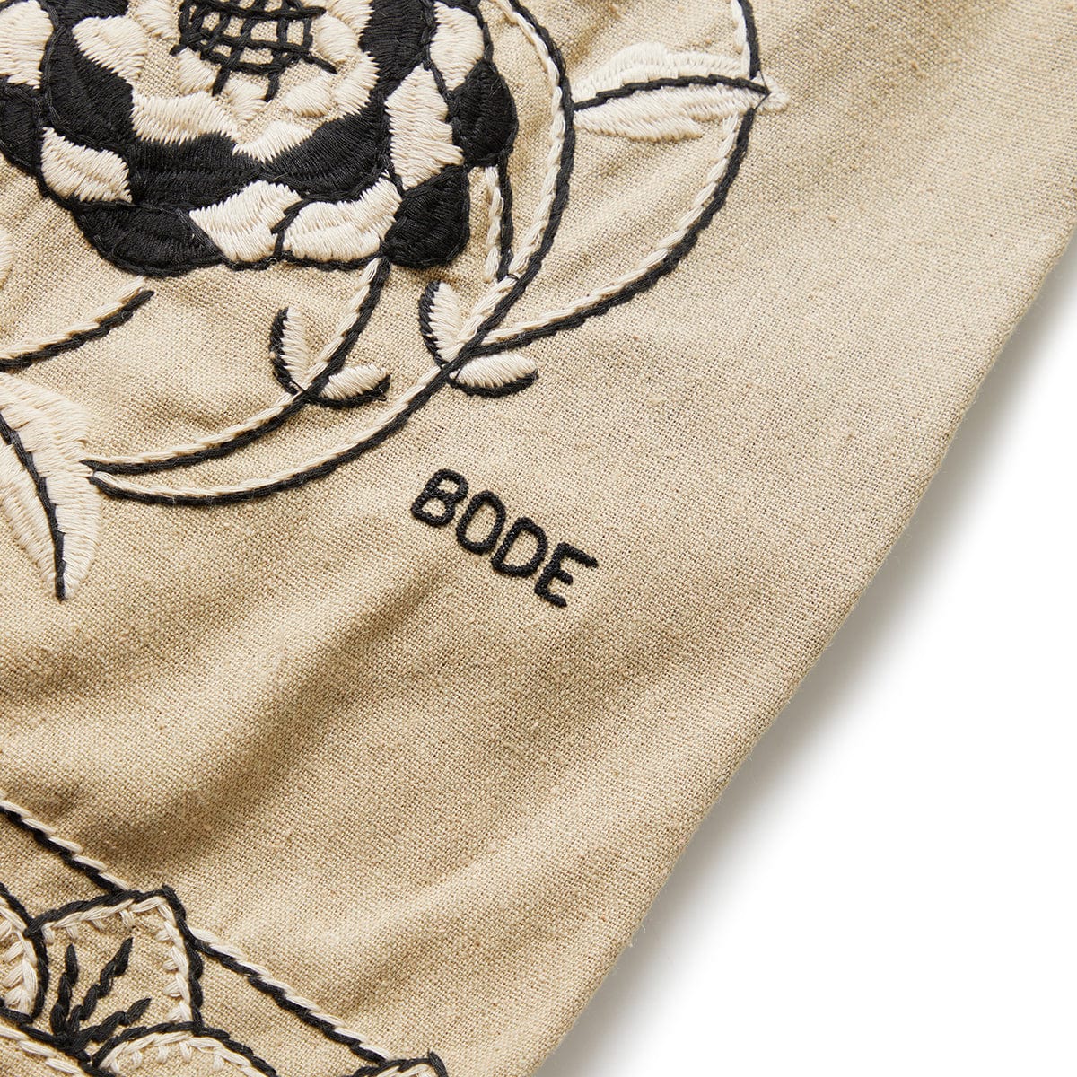 EMBROIDERED DANDELION LS SHIRT SAND | Bodega