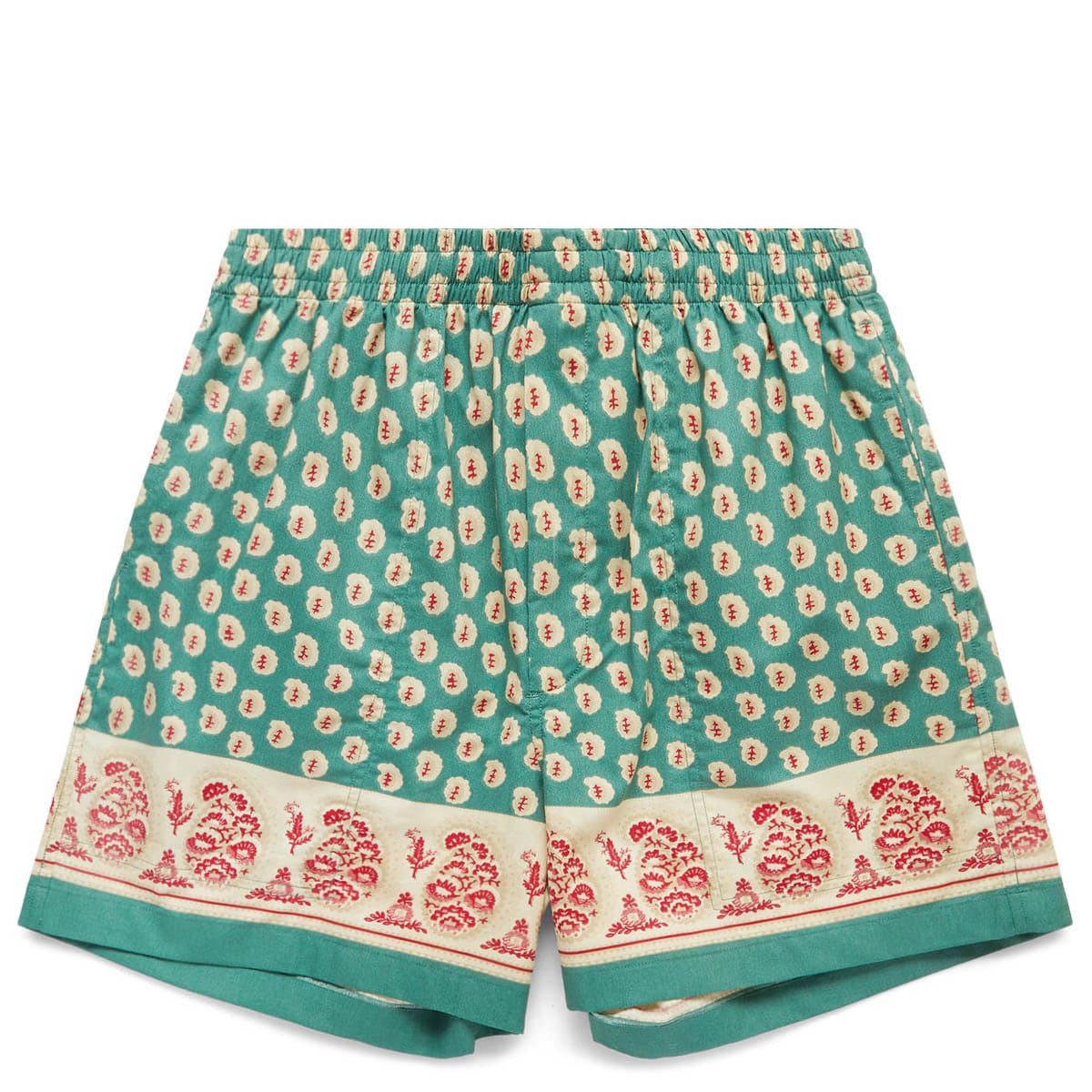 PAISLEY FRAME SHORTS TEAL MULTI | Bodega